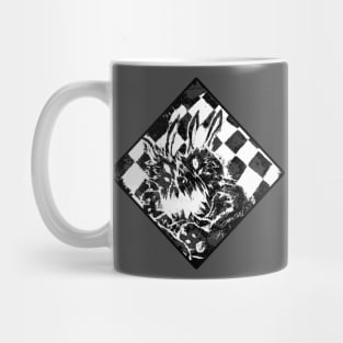 Horror Bunnies Black and White Inverted Colors Mug